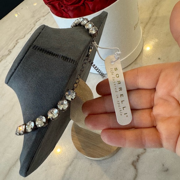 NWT Gorgeous SORRELLI Tennis Clear Crystal Chocker - Picture 4 of 8